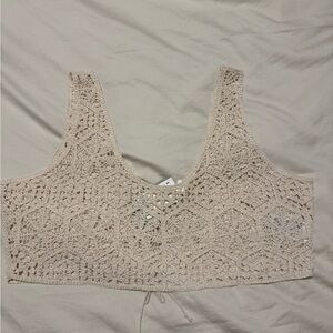 NWT H&M Beige Crochet Tank Top